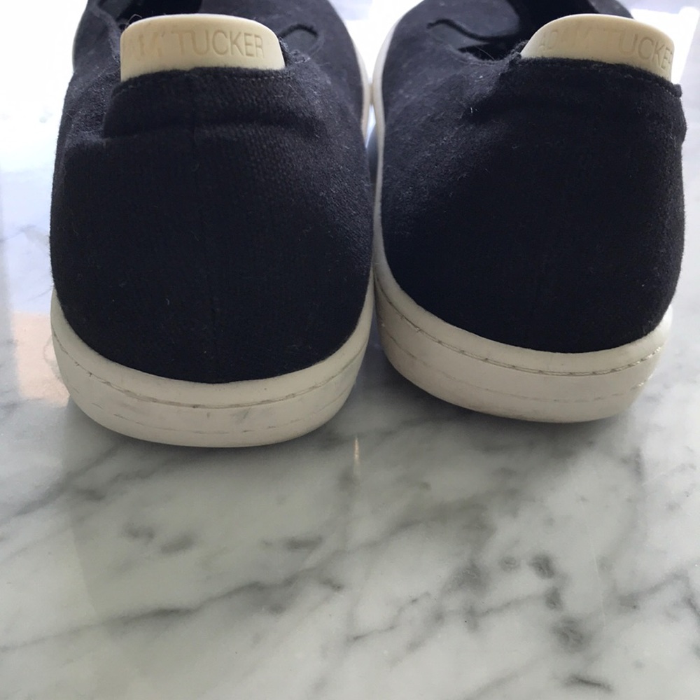 Adam Tucker Black Canvas Slipon Sneakers - Picture 9 of 12